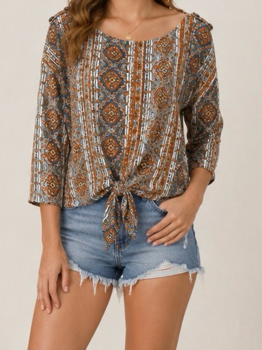 Above and Beyond Bohemian Patterned Women's Top